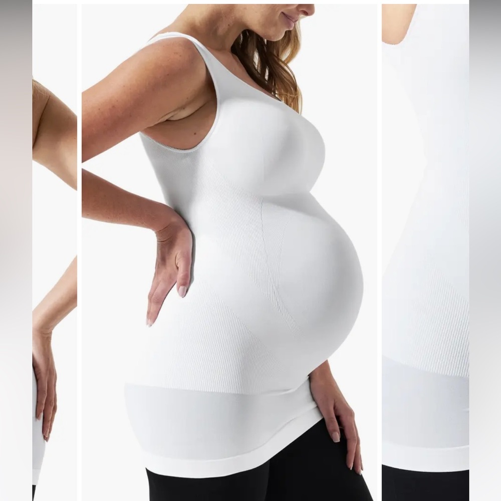 BLANQI Everyday Maternity Belly Support Tank Top White